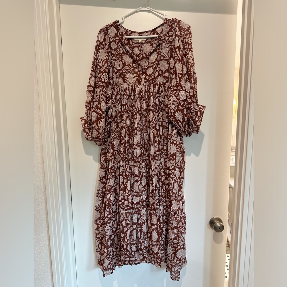 daughters of India dress - chocolate